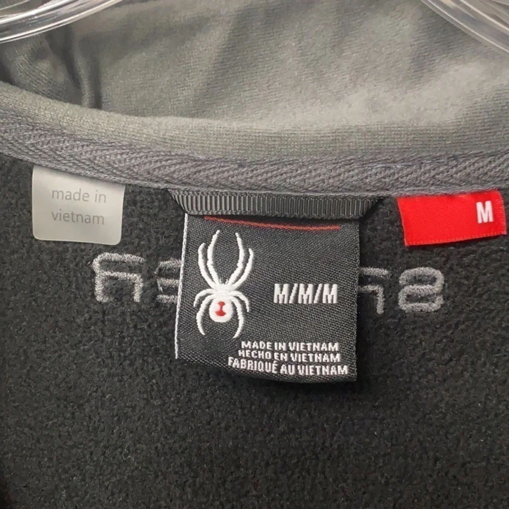 Spyder 1/4 zip Blue and gray jacket size medium.